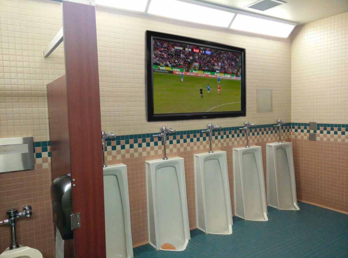 BiIIstenzel's tweet image. anyone know where the remote is for the staff bathroom? it's stuck on soccer :/