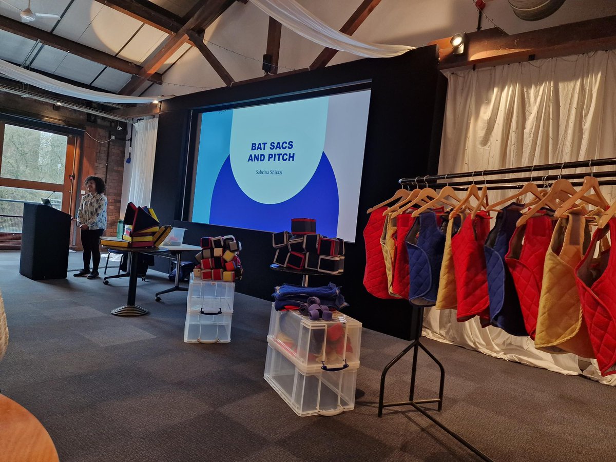 PlayableCity's tweet photo. How it started vs how it's going. Second workshop for Playable City Sandbox in @wshed @PMStudioUK. Using @Sabrina_Shirazi's AFFIX (and other random stuff) to build a bat costume and then a batmobile. Punctuating our sandbox process with loads of play! https://t.co/bnvByP5lcR