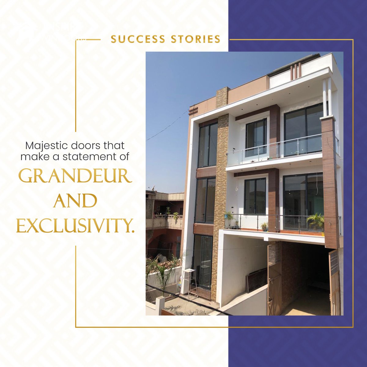 InspireWindoors's tweet photo. From an idea to a reality - our recent project in Sharanpur (UP) is a true testament to our commitment to quality and innovation. We are proud to have provided top-of-the-line aluminium doors and windows that have transformed this space into a beautiful and functional haven. https://t.co/Ymvlm4SNie