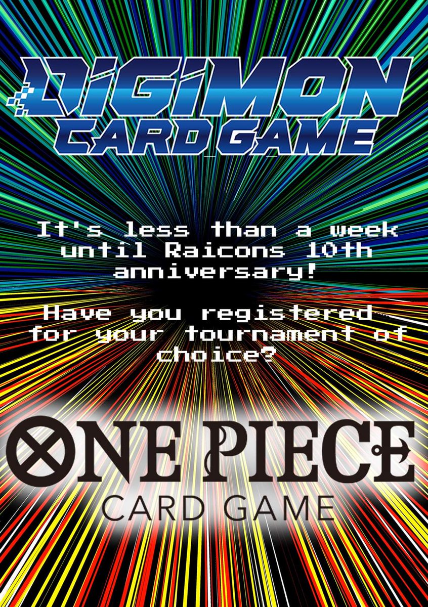 Pre-register your interest via our Facebook event or drop us a message here! #digimon #onepiece #tcg #tabletop #raicon #acme #gamesdaybuddies #tcgtournament #glasgow #royalconcerthall #april22