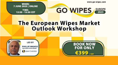 GO_Wipes's tweet photo. Join us at our 'European Wipes Market Outlook' workshop!  Taking place from 12:30 to 15:30 on Wednesday 7th June 2023, delegates will have the opportunity to learn and ask questions from leading industry expert Phillip Mango. 

Tickets are on sale now https://t.co/WyL86Vaejk https://t.co/j7XSAQeNV4