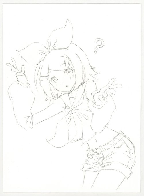 ラクガキしてたら産まれたWHY?なリンちゃん。
私もなんでこんな絵になったのか分かりませんw 