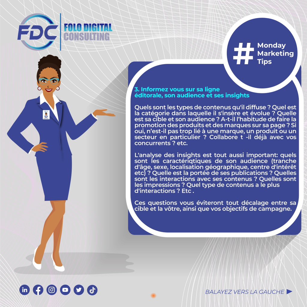 FoloDigital_C's tweet photo. Cette technique #marketing, permet donc de booster vos ventes et donner à votre marque une meilleure viisbilité avec une cible bien déterminée.

Mais donc, comment mieux choisir les #influenceurs pour vos #campagnes ?

Ce tips vous a été utile? Dites nous en commentaire⬇️
#FDC ⬇️ https://t.co/aKcDWAO10z