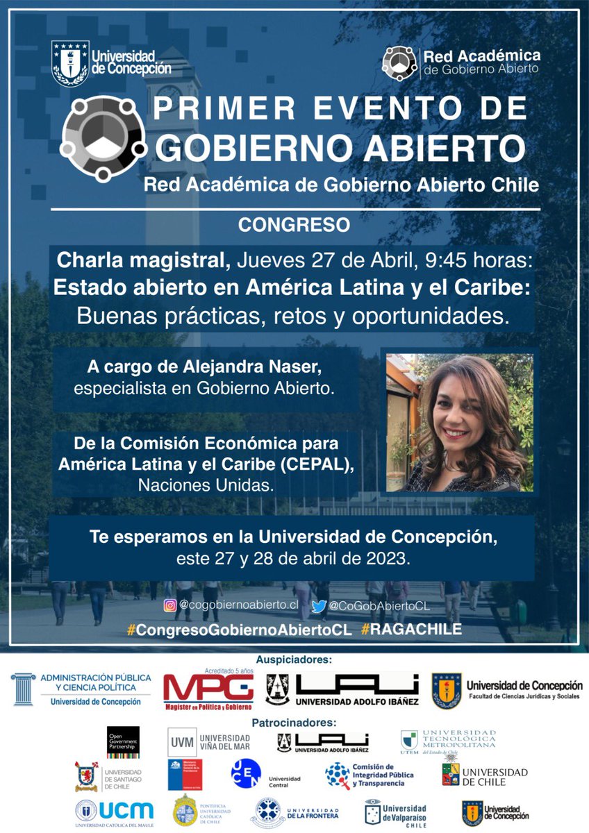 ‼️REVISA LA SIGUIENTE INFORMACIÓN ‼️
Estás cordialmente invitado e invitada a la Charla Magistral sobre 📚Estado abierto en America latina y el Caribe: Buenas prácticas, retos y oportunidades 📚 
Acá abajo te detallamos 👇🏼