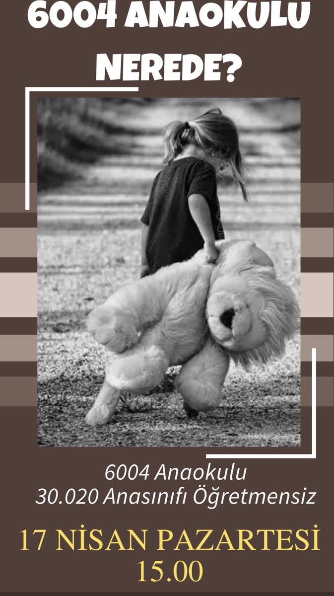 2023 eğitim vizyonunda 5 yaş zorunlu olacaktı. Bunun ön çakışması olarak güya 6004 anaokulu açıldığı söylendi. Ancak, yapılan son atamalarla durumun sadece bir algı olduğu, pek çok okulda sadece tabela değiştiği ortaya çıktı… Şimdi soruyoruz #CB5yaşZorunlulukNerde