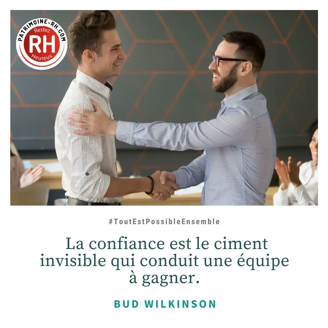 PatrimoineRH's tweet photo. ⁉️ Avez vous confiance en votre équipe ou en vos collègues ⁉️

C’est la base d’une relation seine et efficace dans une entreprise au quotidien. Cette confiance fonctionne dans les deux sens que se soit envers les employés ou son responsable.

‌#rh #equipe https://t.co/s7T4a3pqzr
