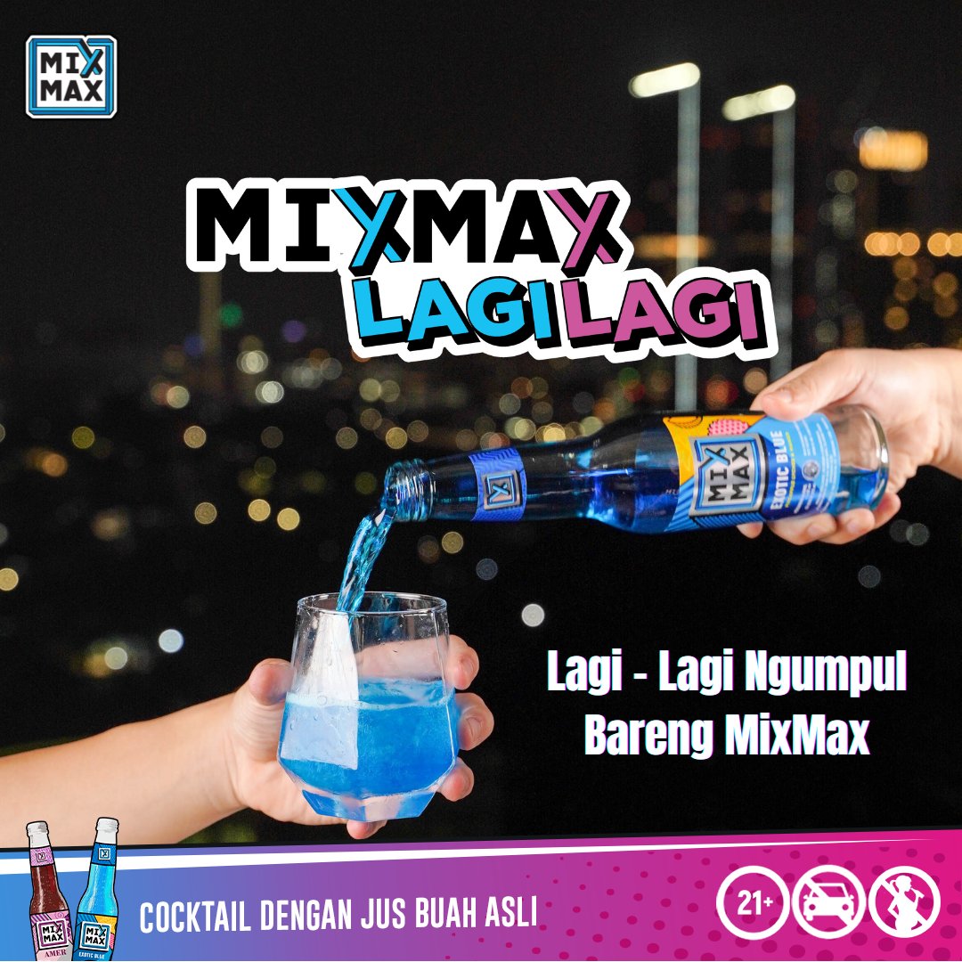 Emang lagi - lagi MixMax yang paling enak buat temenin kamu ngumpul - ngumpul 😍 

#mixmax #mixmaxlagilagi #mixmaxvodka #mixmaxcocktail #mixmaxfreshenupyourday #exoticblue #amer