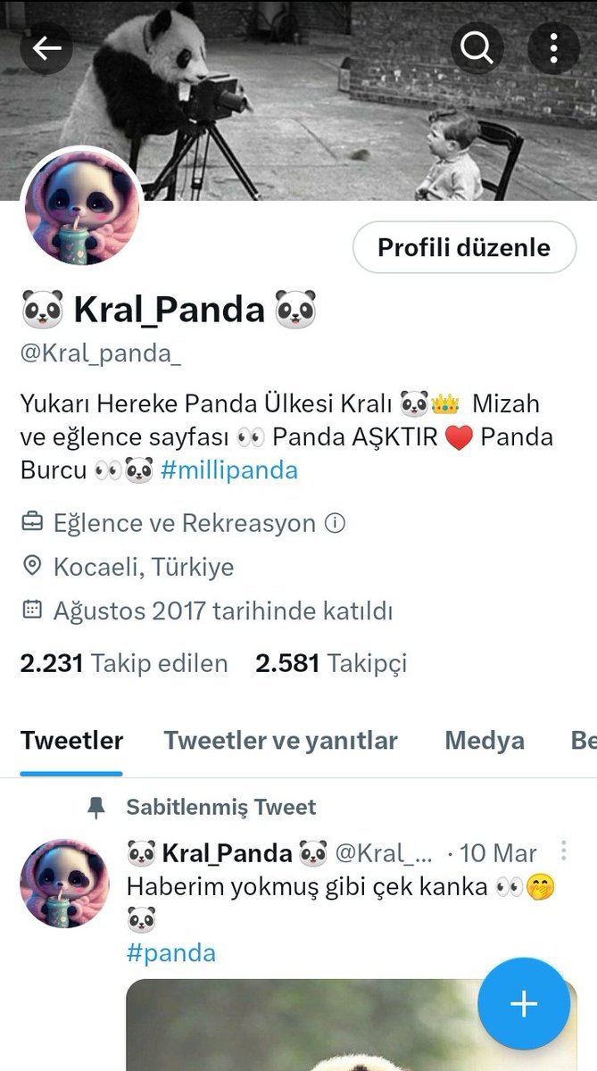 Kral_panda_'s tweet photo. 3k olmak istiyoyum ama aylaydıy olamıyoyum. 😔 Destek oluy musunuz 🙏
#Pandalarİlgiİster çünkü saflığı ve iyiliği temsil edey. 💞🐼
#FF_Special
@Kral_panda_
#panda
#milliPanda https://t.co/v7yIuwMxvv