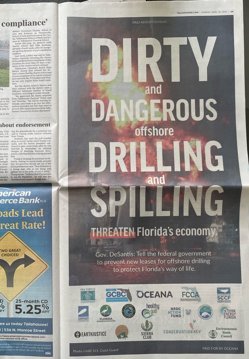 We’re calling on @RonDeSantisFL to protect Florida’s way of life and oppose the federal government’s plan to sell new offshore drilling leases off the state’s coast. #NoNewLeases #DeepwaterHorizon #OilSpill #Ocean #StandforOceans