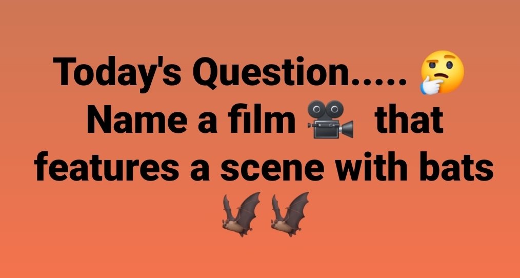 Today (Apr 17) is #InternationalBatAppreciationDay 🦇
A day that tries to educate us on the important role the 1,400 different bat species play in the ecosystem and biodiversity. 
#QuirkyFilmQuestion #FilmTwitter 📽️🎬