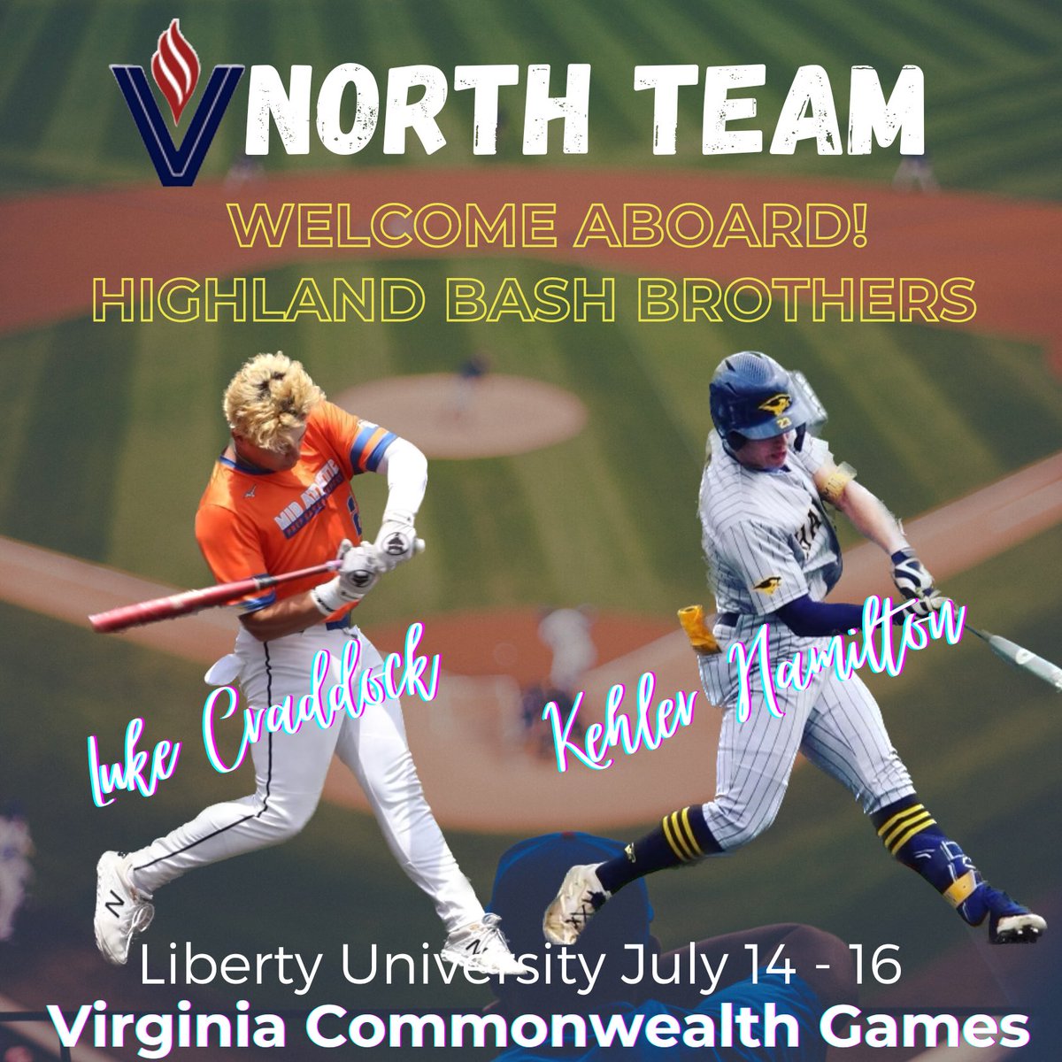 VCGNorth's tweet photo. Bash brothers joining the team! 

@Highland_BSBL @Lacraddock7 @HamiltonKehler https://t.co/OCIlbwqcmr