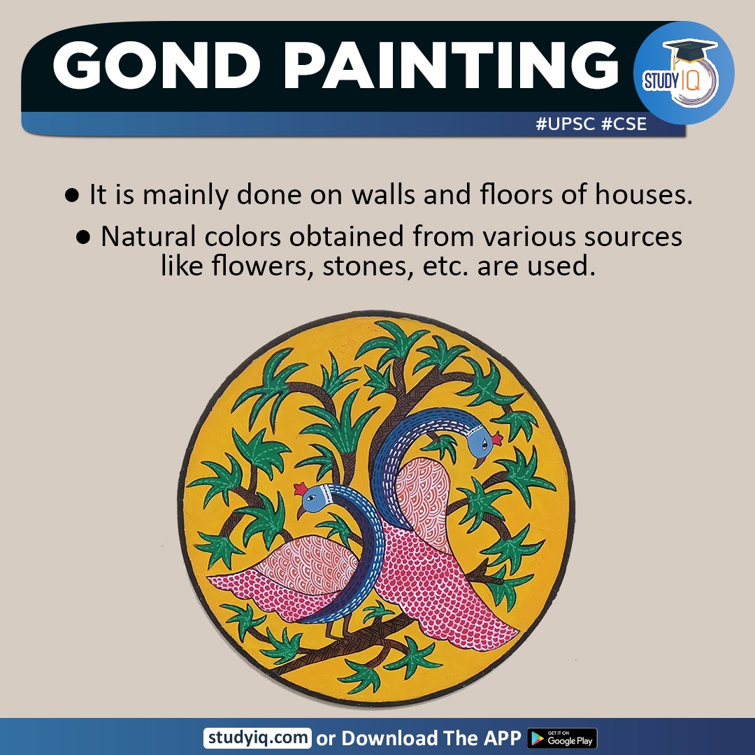 Gond Painting

#gondpainting #madhyapradesh #geographicalindication #gitag #traditionalartsofgond #gondtribe #dindori #goodluck #nature #trees #plants #animals #moon #sun #river #drains #god #goddesses #geometricpatterns #naturalcolors #flowers #upsc #stones #ias #cse #ips