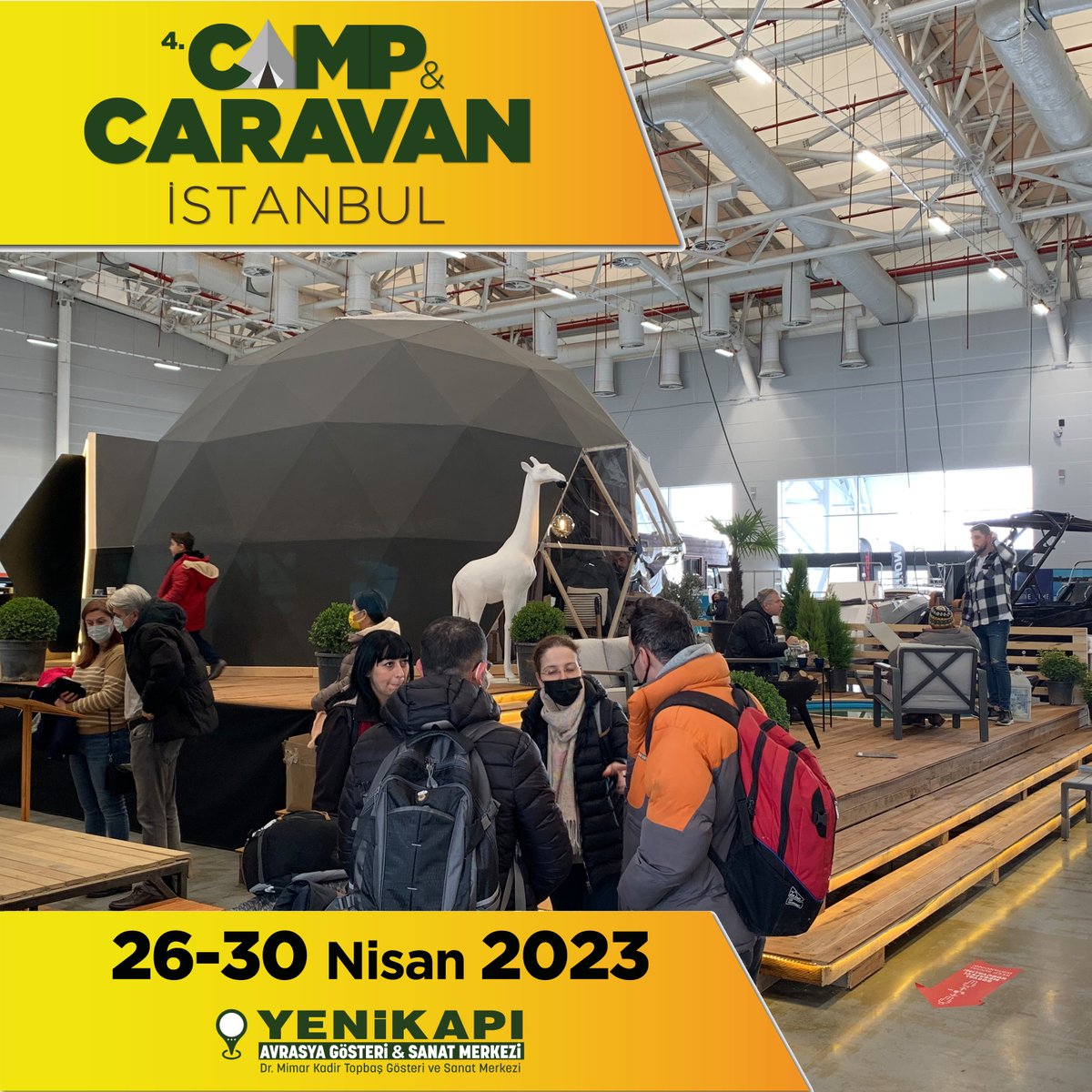 cnrcampcaravan's tweet photo. Profesyonel kampçıların yanı sıra kamp deneyimi yaşamak isteyen doğa tutkunları, 2023 yılında da Camp &amp; Caravan İstanbul Fuarı'nda buluşuyor..

Online biletinizi hemen alın!
https://t.co/IbmKwwEIb8

📅 26-30 Nisan 2023 
📍Yenikapı - Avrasya Gösteri ve Sanat Merkezi https://t.co/hXG23CNCz2
