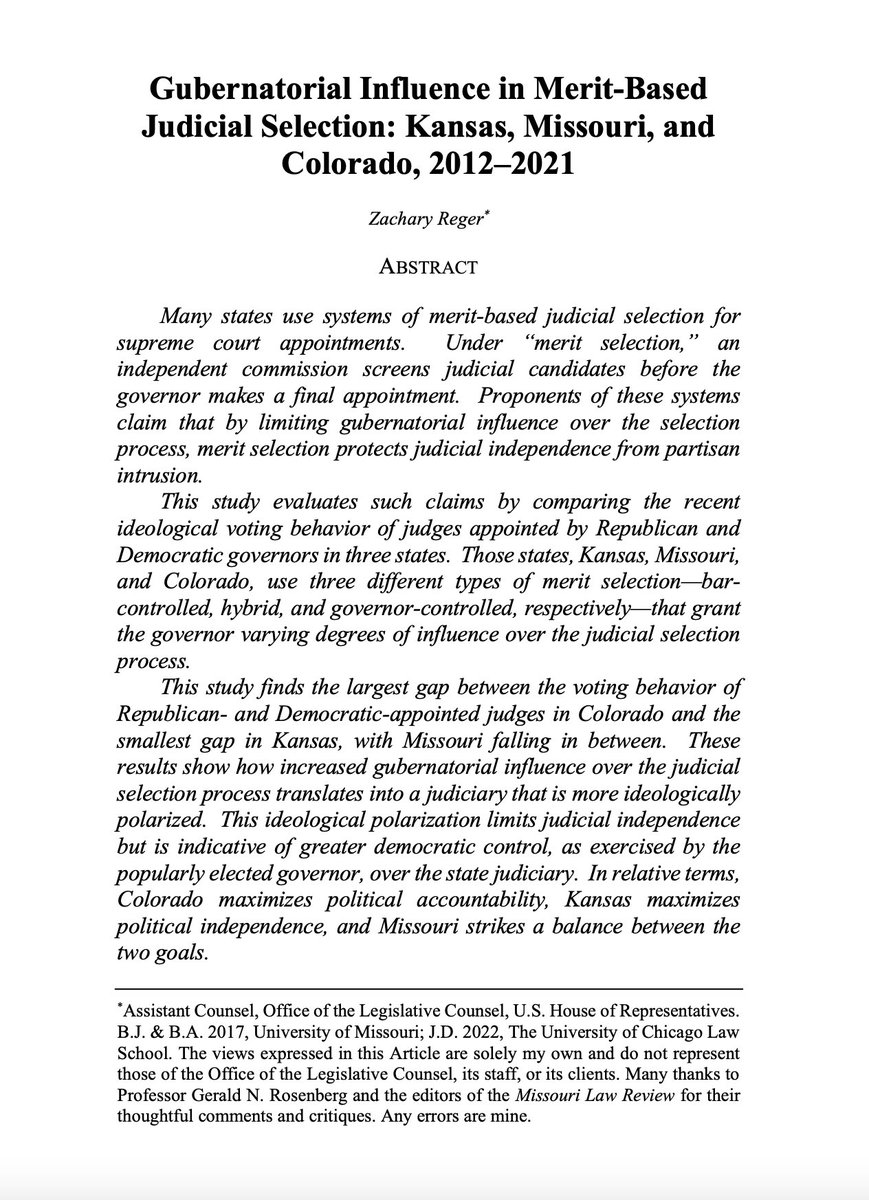 ZacharyReger's tweet photo. So excited to share that I'm a published author, again! My first post–law school article is hot off the presses in the latest issue of the Missouri Law Review (@MoLRev). https://t.co/LnpOHTZjrc https://t.co/hxZV2a9cyn