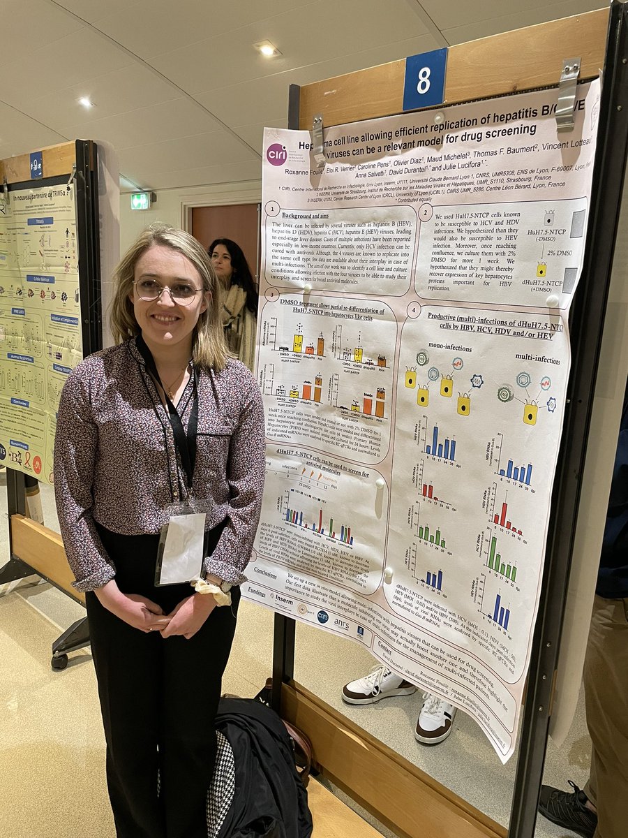 Glad to be part of the #JFV organized by the <a href="/SFV_France/">Societe Francaise De Virologie</a>! Congrats to Roxanne Fouillé for presenting her PhD results during the first poster session.