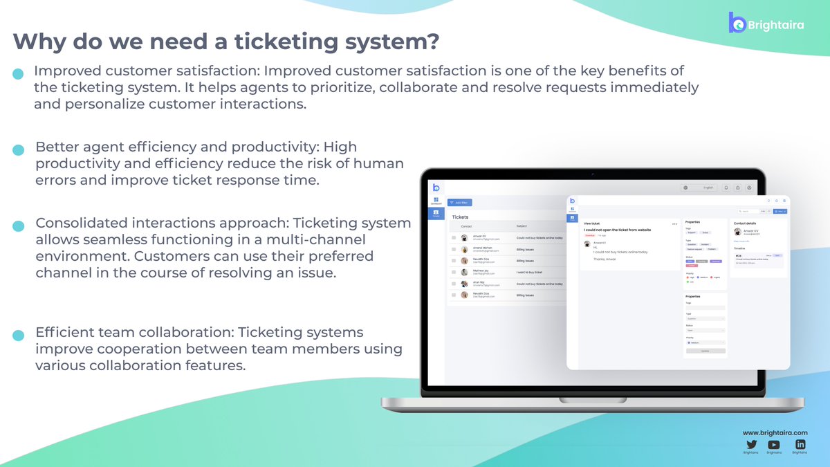brightaira's tweet image. Why do we need a ticketing system? #crm #ticketingsystem