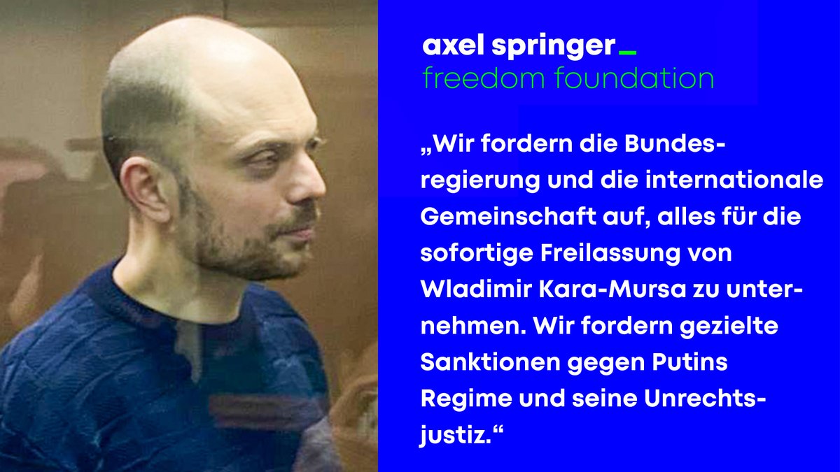 Statement zum Urteil gegen Vladimir Kara-Murza freedom.axelspringer.com/de/2023/statem…
#axelspringer #freedom #freedomfoundation #freekaramurza #listentothedissidents