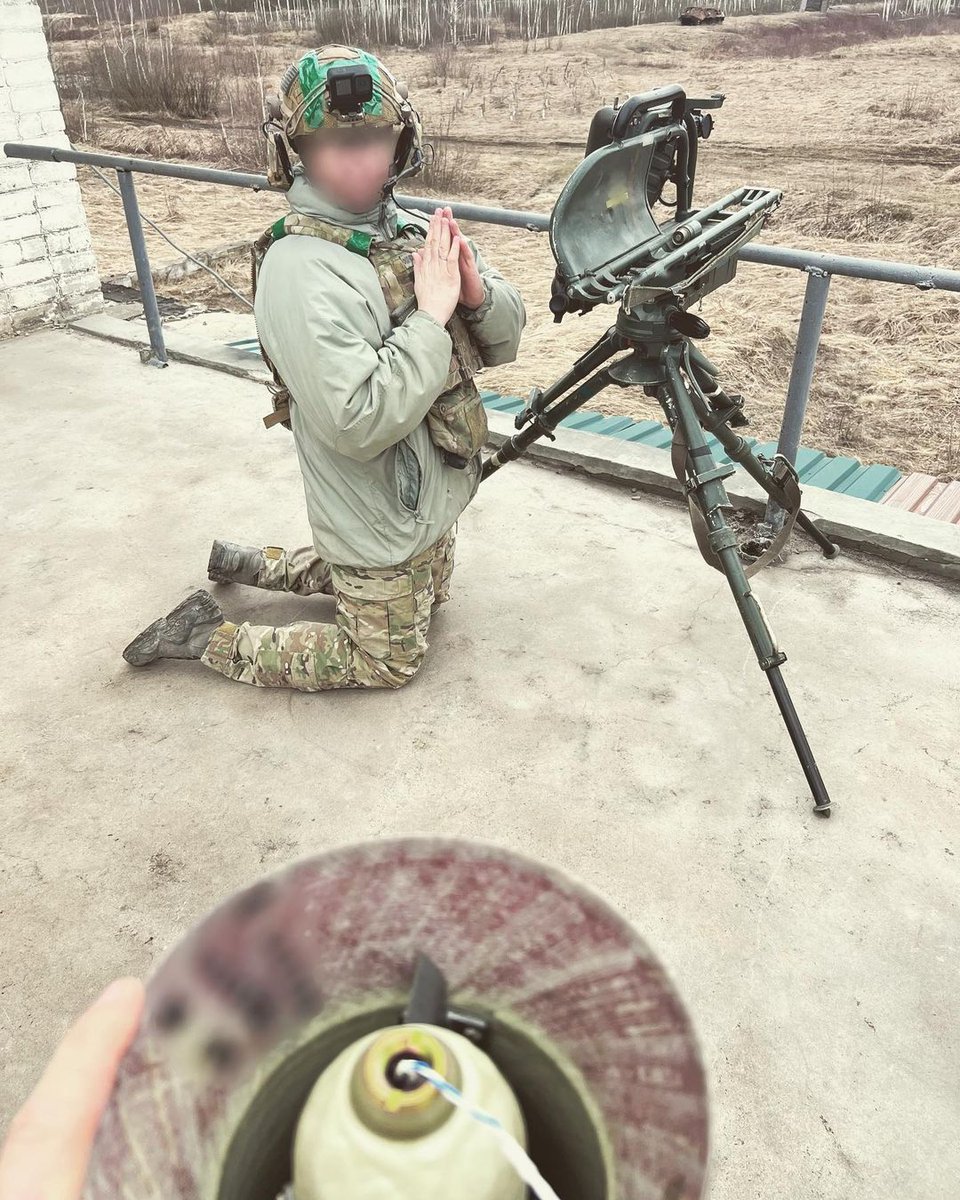 historicfirearm's tweet photo. Photo shared by Ukrainian SOF. Worshipping at the alter of MILAN. 

These guys have been operating MILAN for a while, and like Kalinouski Regt., weren't given manuals with the weapons. 
#Ukraine #ATGM #MILAN #ATWeapons https://t.co/yBtQP7VtMa