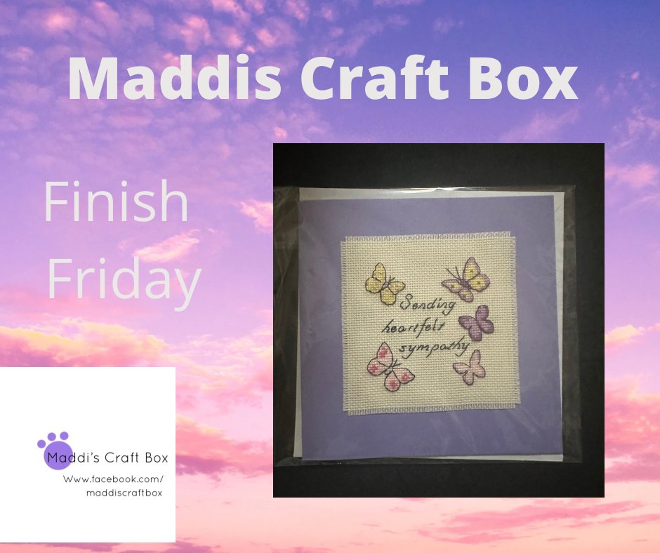 Maddiscraftbox's tweet photo. New finish Friday. Sympathy butterfly cross stitch card.
Find it on our Facebook page.
💜
#sympathy #newfinish #mhhsbd #CraftBizParty https://t.co/IJZT6Mpnwh