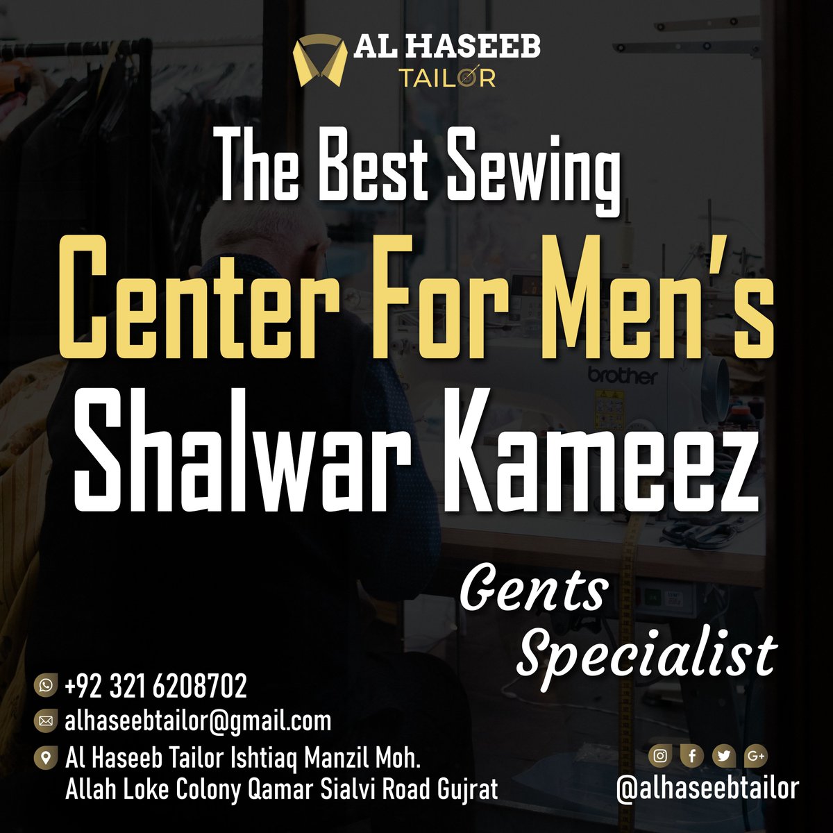 alhaseebtailor's tweet photo. Al Haseeb Tailor
Gents Specialist
Contact us:
WhatsApp +93 21 621 8702
Email alhaseebtailor@gmail.com
Address Ishtiaq Manzil Moh. Allah Lok Colony Qamar Salve Road Gujrat.
#alhaseebtailor #alhaseeb #tailor #Gujrat #Pakistan #Punjab https://t.co/YzsOy7RwU7