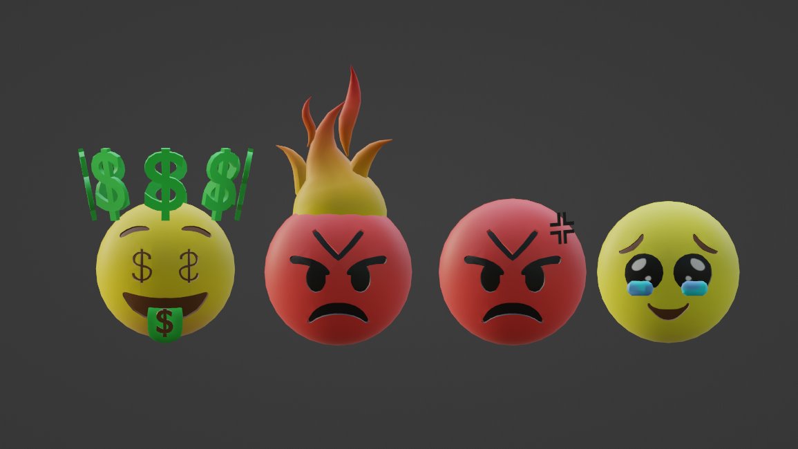 DevGalactus's tweet photo. I made 4 more emojis :D
It was quite difficult, but I did it!
(UGC creator application still not approved :C )
Made by @DevGalactus (qwertik3000 - roblox name)
#RobloxDevs  #RobloxUGC #Blender3d https://t.co/lUnCY68Yko