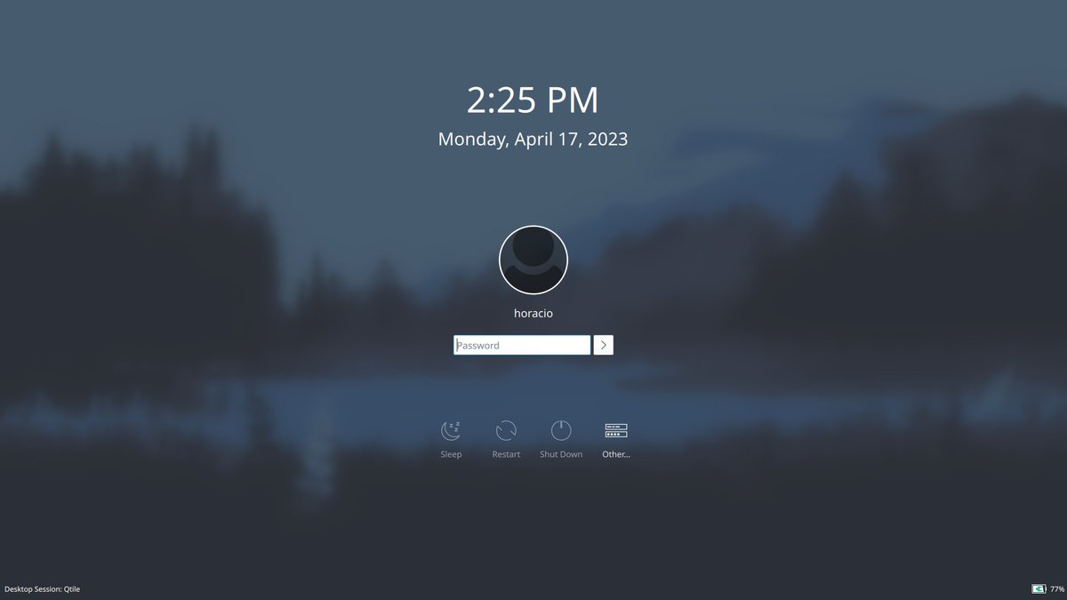 HoracioManuelL2's tweet image. ¿Has probado #sddm como 💻 display manager? Es un gestor que destaca por su flexibilidad, su rápida configuración ⚙️ y su alta  🎨 personalización 👩‍🎨

Si te interesa, aquí te dejo algunos de mis temas favoritos:

github.com/stars/h0r4ci0/…

#displaymanager #kde #LockScreen #Linux