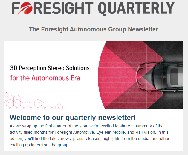 Check out $FRSX latest developments in our Q1 newsletter, featuring @ForesightAuto1, @EyeNetMobile1, and @RailVision. Subscribe today for more updates.
hubs.la/Q01LFplg0
#autonomousvehicles #autonomousdriving #ADAS #V2X #connectedcar #roadsafety #urbanmobility