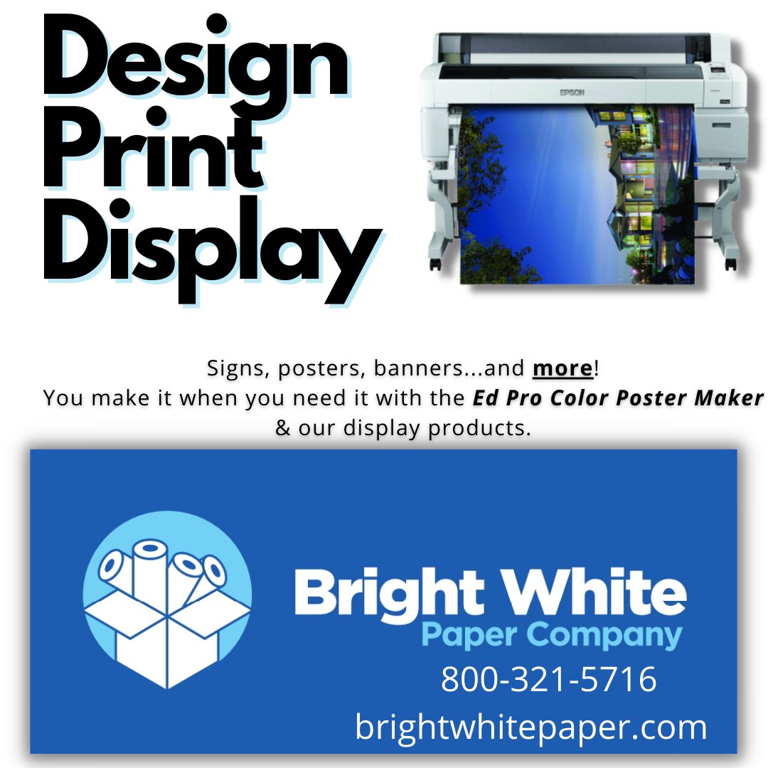 brightwhitepape's tweet image. We have it all, so you can make it all! ⏱️🖥️🖨️🖼️

#colorpostermaker #postermaker #postermakermachine #EPSON #schools
