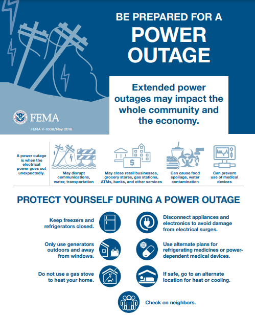 drum10thmtn's tweet photo. If you are new to Fort Drum, around here we like to #StayPrepared. 
Power Outages can happen at any time, so make sure you are ready for an emergency and #owntheenvironment.
If you would like to learn more about power outages visit:
https://t.co/Pa6txp0jTs https://t.co/OOSl7pyniz