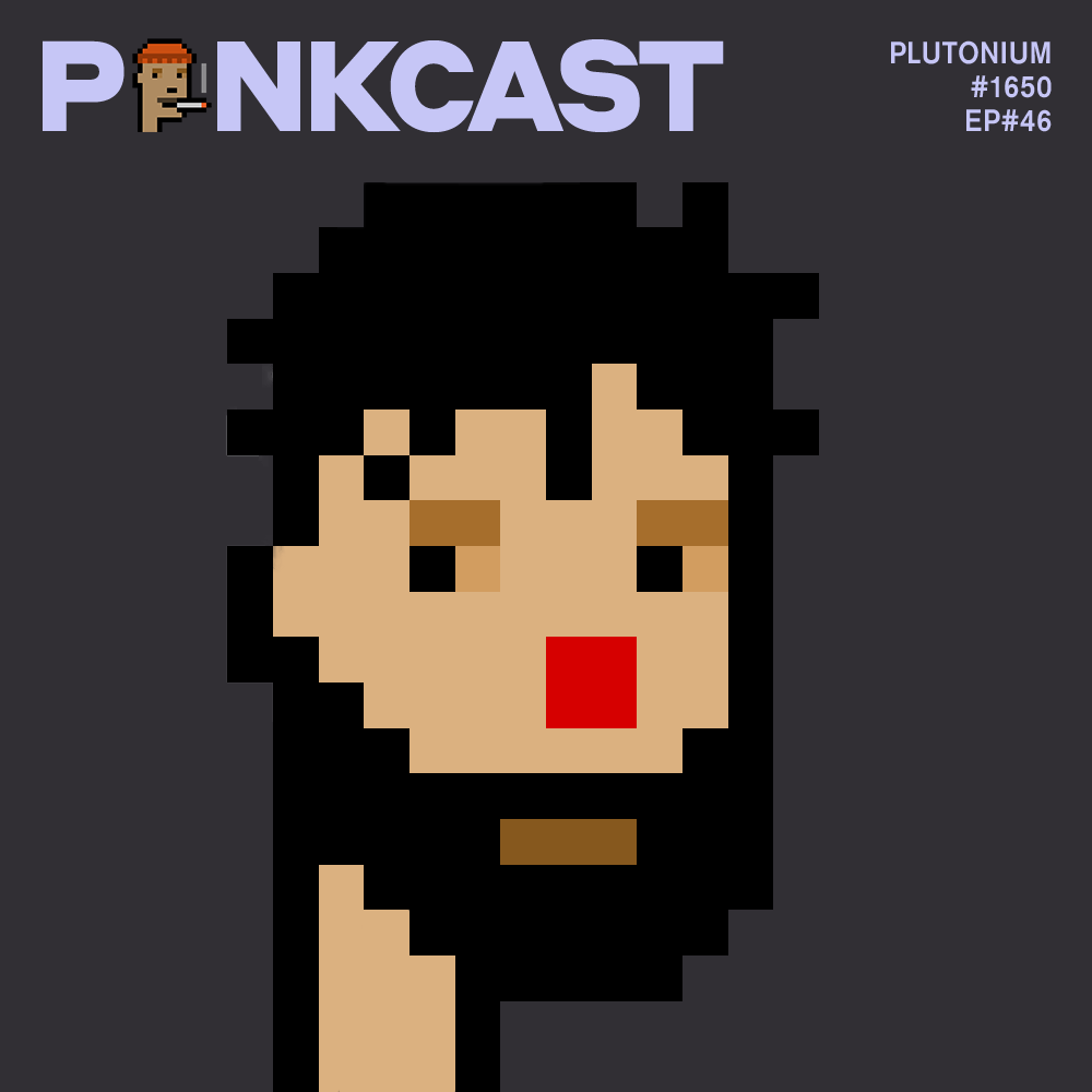1/3
gm Clown Nose Ponks! 🤡 🔴👃🤘

Episode 46: #Punk1650 <a href="/plutoniumfitzg/">Plutonium F.</a>, Artist, Designer, Collector &amp; Curator <a href="/GrailersDAO/">GrailersDAO</a> <a href="/FingerprintsDAO/">Fingerprints</a>

OUT NOW! Go! Go! Go!
👇

#PunkCast #Cryptopunks #3Atty #MessyHair #NormalBlackBeard #ClownNose <a href="/cryptopunksnfts/">CryptoPunks</a>