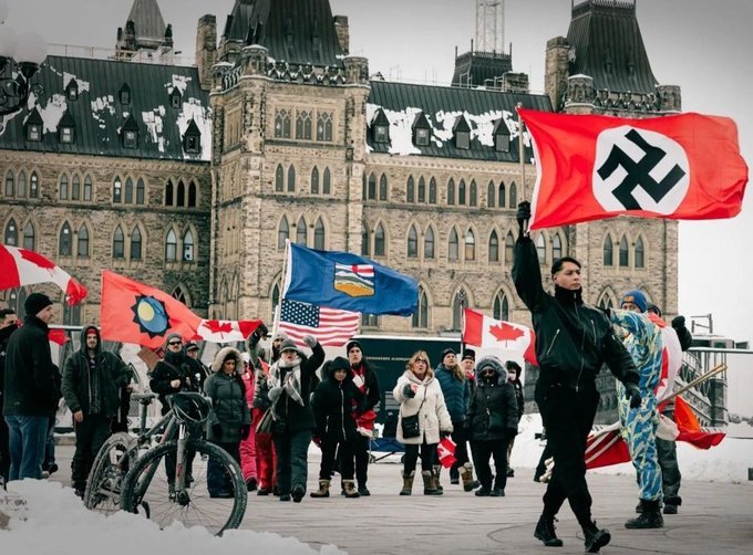 harryt59_harry's tweet photo. I am now living in a country where the official leader of the opposition is telling Canadians that, Rebel news, True North, Canada Proud &amp; the National Post are more reliable than the CBC, CTV, and Global. 
The worst thing is that people are buying it. 
This is how Germany fell. https://t.co/lofbcUQq76