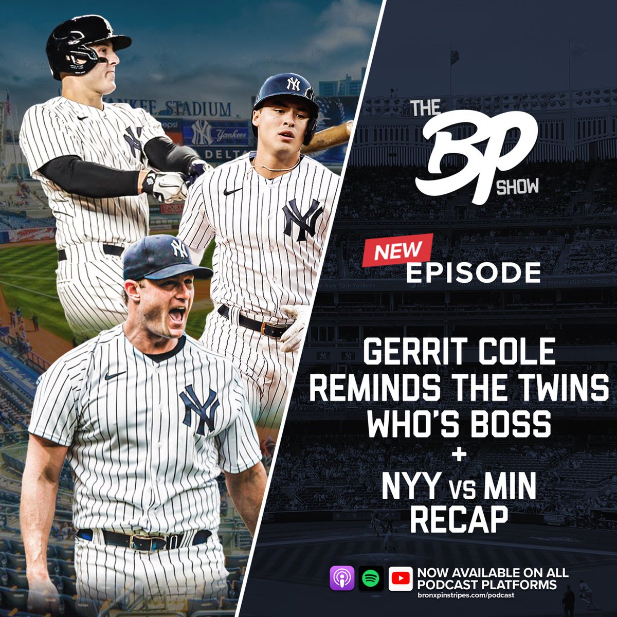 🚨NEW <a href="/YankeesPodcast/">The Bronx Pinstripes Show</a>!🚨

The guys discuss Cole’s recent domination, Rizzo’s hot start and finally the recap the entire series split against the Twins! 🔥⚾️

Listen here!🎧
👉smarturl.it/YankeesPodcast
Watch here!📺
👉youtu.be/PGS8nbKfAJw