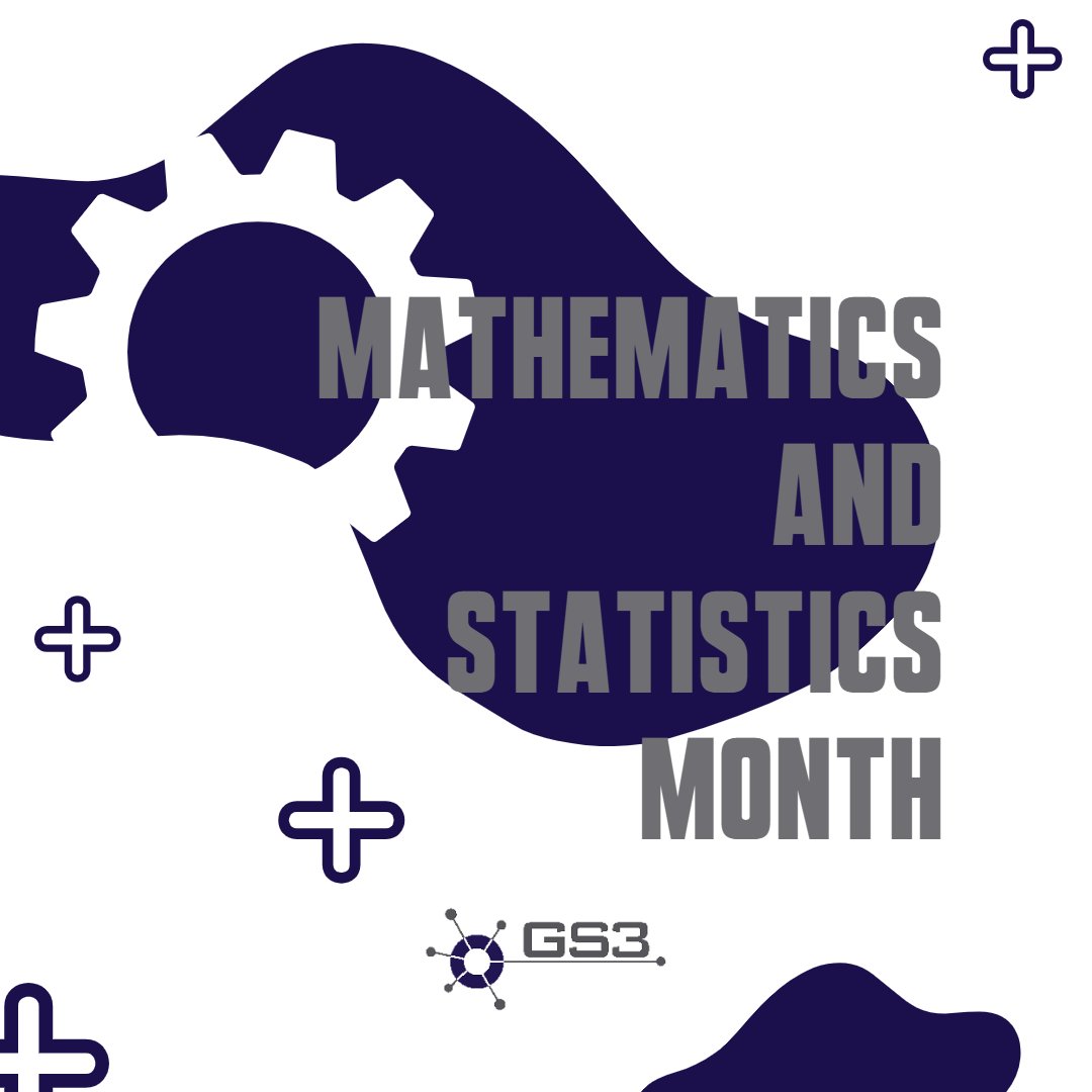 gs3global's tweet image. It&apos;s Mathematics and Statistics Awareness Month! Whether you&apos;re a math whiz or someone who avoids numbers at all costs, take some time this month to learn more about the fascinating world of mathematics and statistics. #MathAwarenessMonth #StatisticsAwarenessMonth
