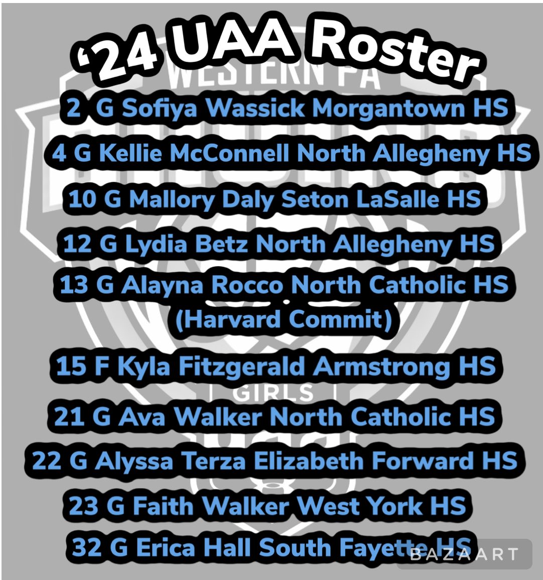 Great week ahead for this roster of players..Next stop…UAA Session 1 Spooky Nook <a href="/Twism44/">John Tate</a> <a href="/WPABruinsAAU/">WPABruinsAAU</a> <a href="/UANextGHoops/">Girls UAA</a>