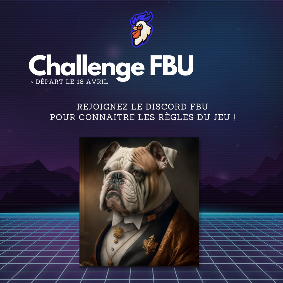 #ChallengeFBU

👉Vous vous croyez en forme ?
👉Vous pensez déjouer le rumble royale ?
👉Vous voulez tenter de gagner des #NFT des collections joepegs.com/collections/av… &amp; joepegs.com/collections/av… de nos amis <a href="/ai_pfp/">AI PFP</a> ?

Toutes les infos sur notre discord👉 discord.gg/NEkx2UEeTd