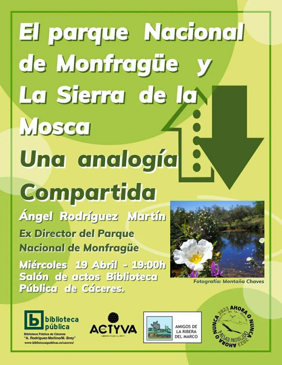 salvemosMontana's tweet image. 👍 Os recomendamos esta charla este miércoles en la biblioteca a las 19h.

💚 Por algo llaman a la Sierra de la Mosca el Pequeño Monfragüe 💚