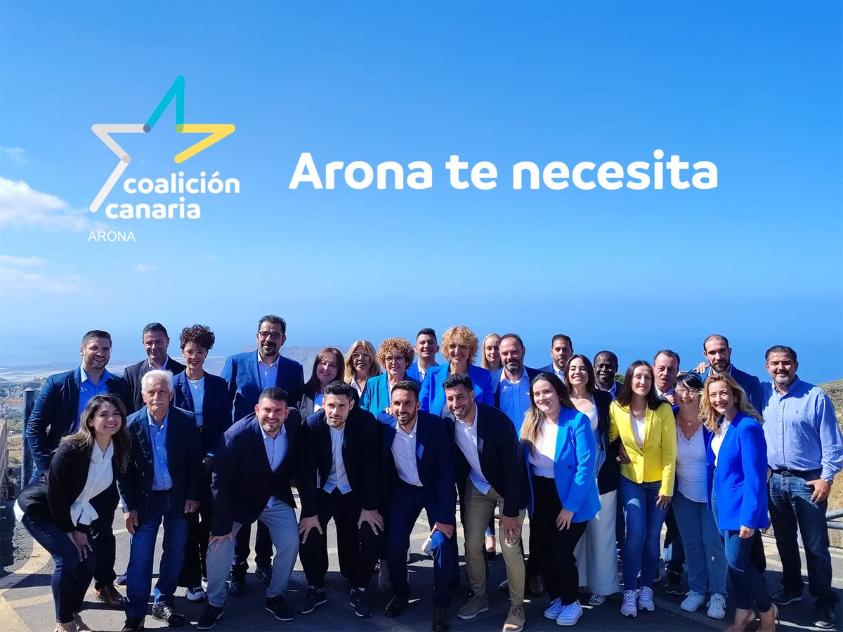 CCArona's tweet photo. Llegar juntos es el principio. Mantenerse juntos, es el progreso. Trabajar juntos es el éxito.
#Candidatura #CoaliciónCanaria #CCArona #Arona #Tenerife https://t.co/2UVbI6JD4u