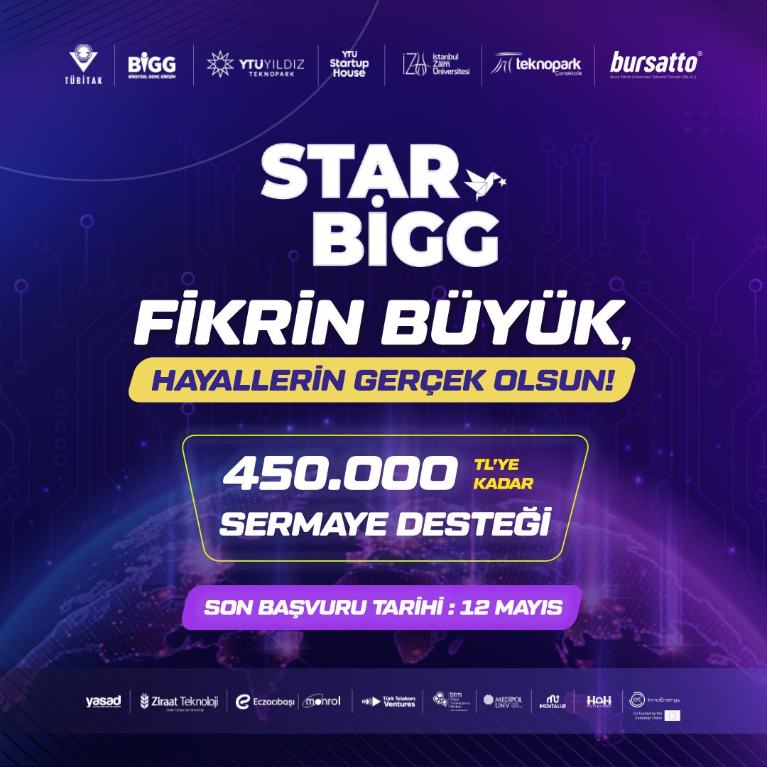 zaimtto_'s tweet photo. Teknoloji ve yenilik odaklı iş fikri sahibi girişimcilere TÜBİTAK’tan yatırım desteği verilen TÜBİTAK 1512 BİGG Teknogirişim Sermayesi Desteği Programının başvuruları başladı!
https://t.co/D6y1L7SHEF
@zaimuniv #YTÜYıldızTeknopark #YTÜStartupHouse #TÜBİTAK #Starbigg #Girişimcilik https://t.co/CdNQHLTiRk