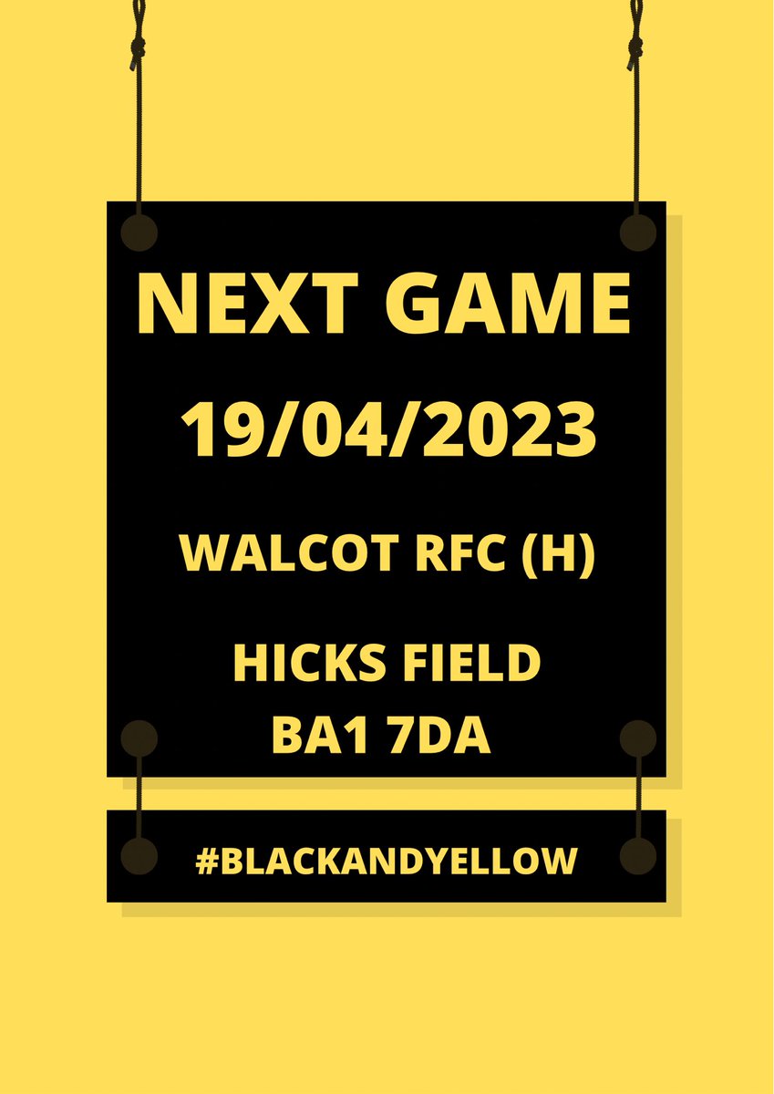 💡 WEDNESDAY NIGHT LIGHTS 💡 The 1st XV are back in action on Wednesday against Walcot RFC in the Bath Combination Vase semi-final #blackandyellow