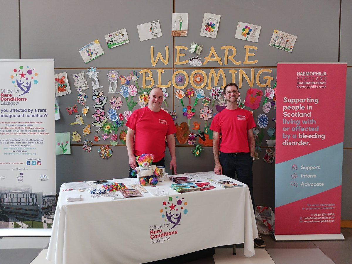 It's World Haemophilia Day and we are delighted to be at the Royal Hospital for Children in Glasgow to help raise awareness alongside the Office for Rare Conditions.