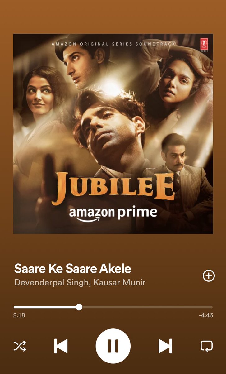 LC (@oldmonnk) on Twitter photo When it comes to singing, my brother <a href="/DevenderpalLive/">Devenderpal Singh</a> always hits the right note. Your voice has brought so much emotion to this song, and I can't stop listening to it. Keep up the great work!
Watch #Jubilee on Prime Video.
<a href="/ItsAmitTrivedi/">Amit Trivedi</a> <a href="/KausarMunir/">Kausar Munir</a> When it comes to singing, my brother <a href="/DevenderpalLive/">Devenderpal Singh</a> always hits the right note. Your voice has brought so much emotion to this song, and I can't stop listening to it. Keep up the great work!
Watch #Jubilee on Prime Video.
<a href="/ItsAmitTrivedi/">Amit Trivedi</a> <a href="/KausarMunir/">Kausar Munir</a>
