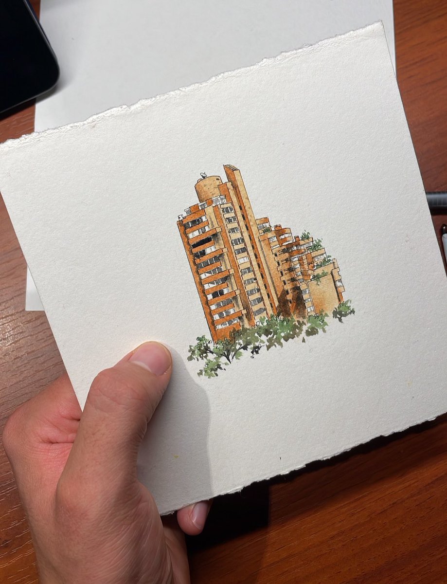 Torres del Parque 
16 x 16 
Acuarela
