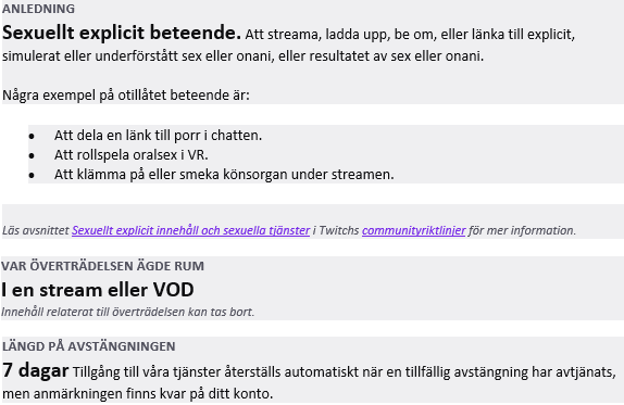 RamiboooiPlays's tweet photo. Många som fr��gar varför jag blivit bannad och hur länge osv...

7 Dagars Ban utav något jag verkligen inte vet till 100% såklart för att @Twitch aldrig ger en vettig förklaring.

Stremade senast för 2 dagar sedan o idag vaknar jag till en Ban på Twitch. 
Måste vara utav någon utav mina vods

Jag har streamat GTA RP på senaste 3 streamsen och enligt Twitch är det ''sexual explicit behavior''...
Men är inte det även lite SUS att min (FÖRSTA) Ban kommer direkt efter att jag promotat Kick och mina streams på deras plattform? @kick 
Första lilla bästa anledningen för twitch att banna mig, o dom skicka mig direktttttttttttt

Det är bara mina tankar.

VI SES OM EN VECKA❤️🫶 #FreeRami