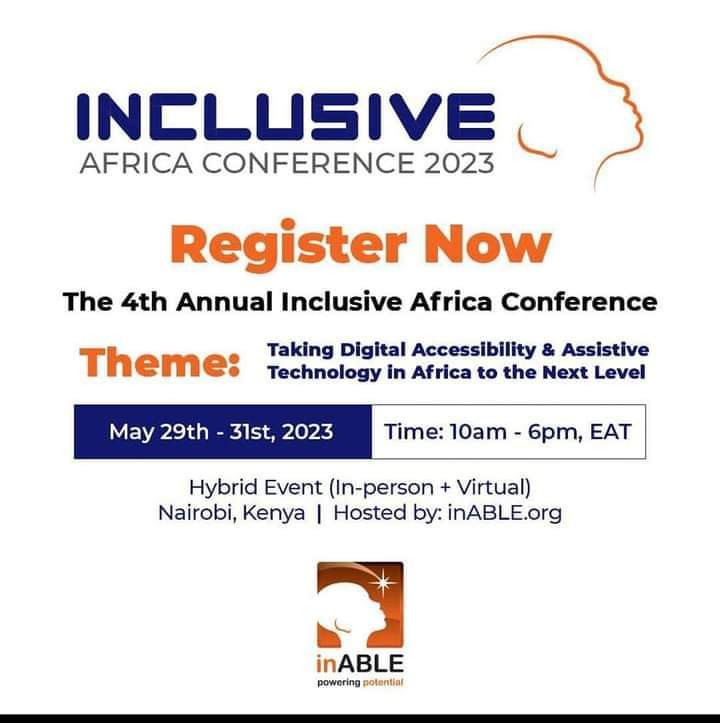 Have you registered for the 4th Inclusive Africa Conference?

Register Here: hopin.com/events/inclusi…
Email a11y@inable.org to report any challenges. 

Kindly ensure to click on the #Virtual #Ticket which is #FREE

The watch party code for Nigeria: 234a 

(inclusiveafrica.org)