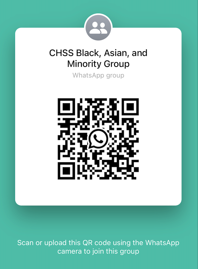 College of Health, Sciences and Society WhatsApp group chat for Widening Participation students!