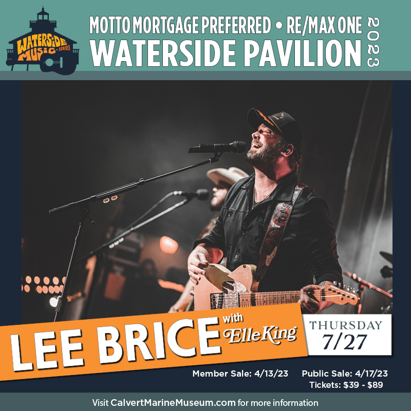 TheMarineMuseum's tweet photo. Public sale starts today at 10 a.m. EST for all concerts!
To purchase tickets, go here https://t.co/kHVtMGs9lp
#LoveCMM #calvertmarinemuseum #WatersideMusicSeries #MottoMortgagePreferred #ReMaxOne #dustinlynch #ziggymarley #leebrice #brettyoung #elleking #michaelray #averyanna https://t.co/eCcmd77w61