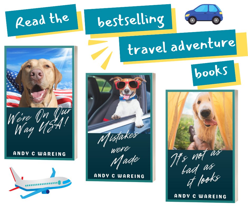 Jump on fast planes, slow trains, and dodgy automobiles as we drag our poor dogs around the world chasing our dreams. 

Check out the series here:

👉 andycwareing.com/travel-memoirs… 👈

#adventure #AdventureTravel #travelhumor #travelwithpets #traveladventures #travelusa #travelspain