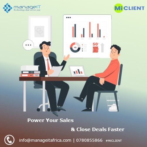 manageitafrica's tweet image. Close B2B or B2C business deals faster!!!
#MiClient deal closure platform will Manage your pipeline, create proposals, send and co-review deals with customers, and close contracts.

Request a demo 

Call:  0780 855866.
E: info@manageitafrica.com
Visit Us rb.gy/vqukx9
