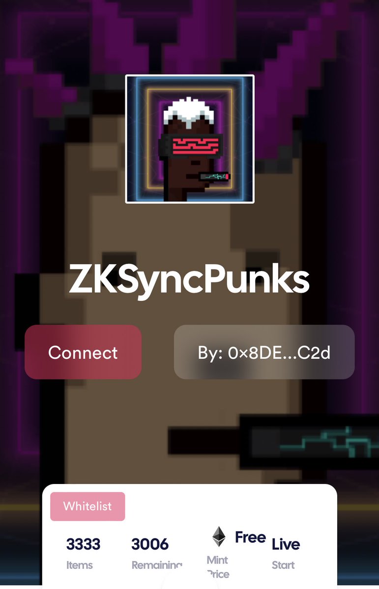 WL mint is open✅

going FAST!
#LFG #zksyncpunks😈
omnisea.org/9168173370437