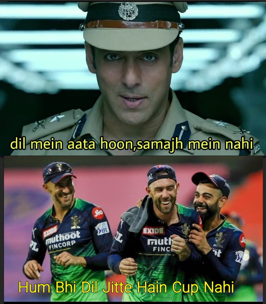 tj6600's tweet photo. Ek Baat hamesha yaad rakhna ✌️
#CSKVSRCB #RCB #KOHLIvsDHONI https://t.co/v84qnNj3nq